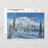 山の雪…はがき。 ポストカード (正面/裏面)