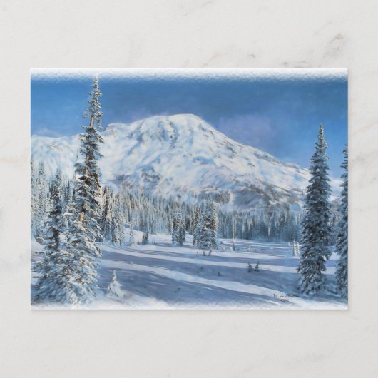 山の雪…はがき。 ポストカード (正面)