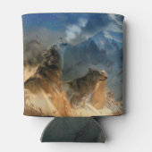 山の霧の中のオオカミ 缶クーラー (裏面)