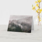 山の霧の森 カード (黄色い花)