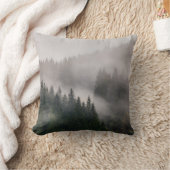 山の霧の森 クッション (ブランケット)