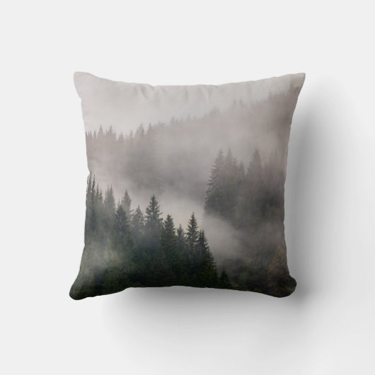 山の霧の森 クッション (裏面)