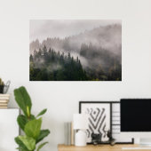 山の霧の森 ポスター (ホームオフィス)