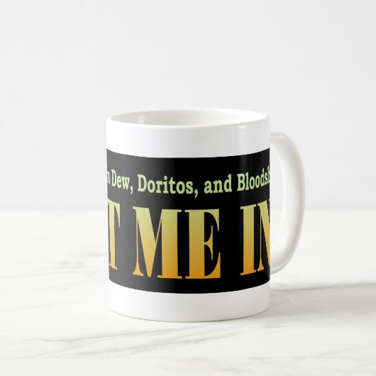 山の露、Doritosおよび惨殺BLK コーヒーマグカップ (正面右)