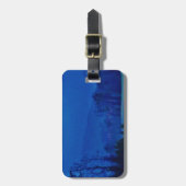 山の青い霧の中でキラキラ光 ラゲッジタグ (正面縦)