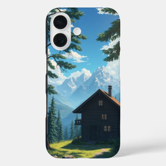 山の静寂：穏やかなキャビン脱出 Case-Mate iPhoneケース (裏面)