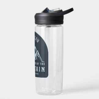 山の頂上に到達 ウォーターボトル