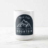 山の頂上に到達 コーヒーマグカップ (中央)