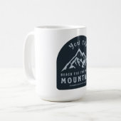 山の頂上に到達 コーヒーマグカップ (正面左)