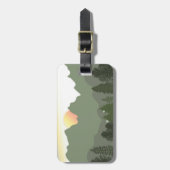 山の頂上の太陽 ラゲッジタグ (正面縦)