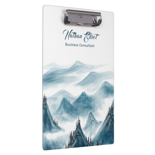 山の風景の絵画引用文あなたの名前を追加 クリップボード (右)