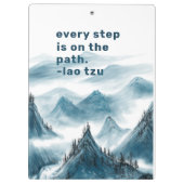 山の風景の絵画引用文あなたの名前を追加 クリップボード (裏面)