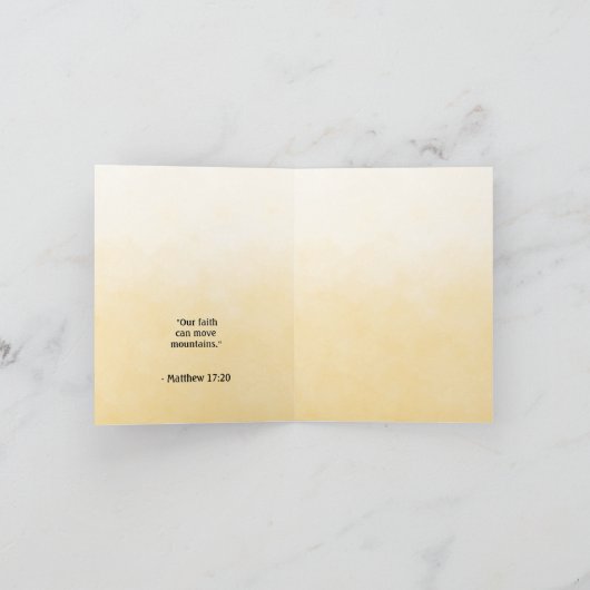 山の風景の聖句の秋 ノートカード (内部)