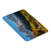 山の風景を持つ教会と村 マグネット (右側)