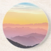 山の風景アットサンセット コースター (正面)
