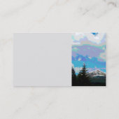 山の風景アートビジネスカードテンプレート 名刺 (裏面)