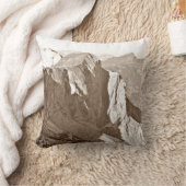 山の風景グレーモダン表示 クッション (ブランケット)