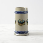 山の風景ピクセルアート ビールジョッキ (中央)