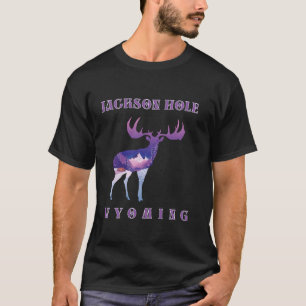 山の風景ムースジャクソンホールワオの中 Tシャツ