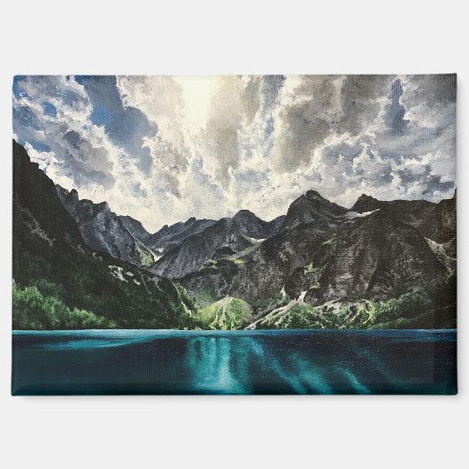 山の風景画 マグネット (正面)