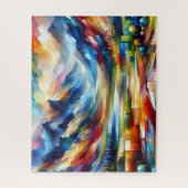 山の風景絵画のAIアート生成 ジグソーパズル (縦)