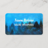 山の風景自然アート青 名刺 (正面)