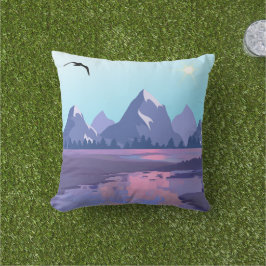 山の風景 アウトドアクッション