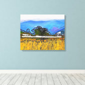 山の風景 キャンバスプリント (インサイチュ (ウッドフロア))