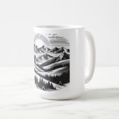 山の風景 コーヒーマグカップ (正面右)