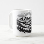 山の風景 コーヒーマグカップ (正面左)