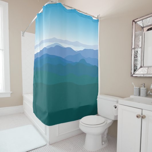 山の風景 シャワーカーテン (インサイチュ)