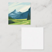 山の風景 スクエア名刺 (正面/裏面)