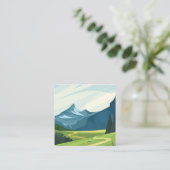 山の風景 スクエア名刺 (スタンド正面)