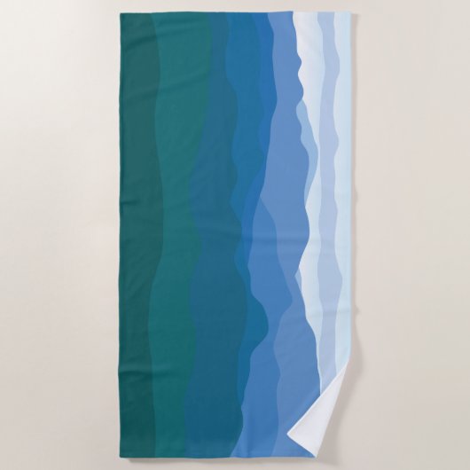 山の風景 ビーチタオル (正面)