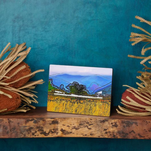 山の風景 フォトプラーク (側面)