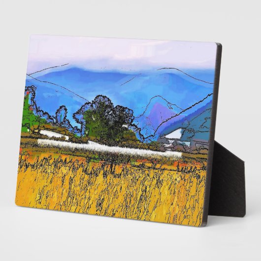 山の風景 フォトプラーク (側面)