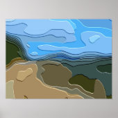 山の風景 ポスター (正面)