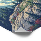 山の風景 ポスター (角)