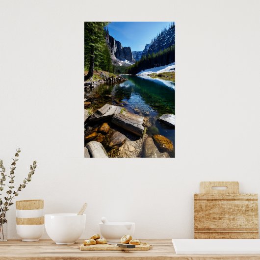 山の風景 ポスター (キッチン)