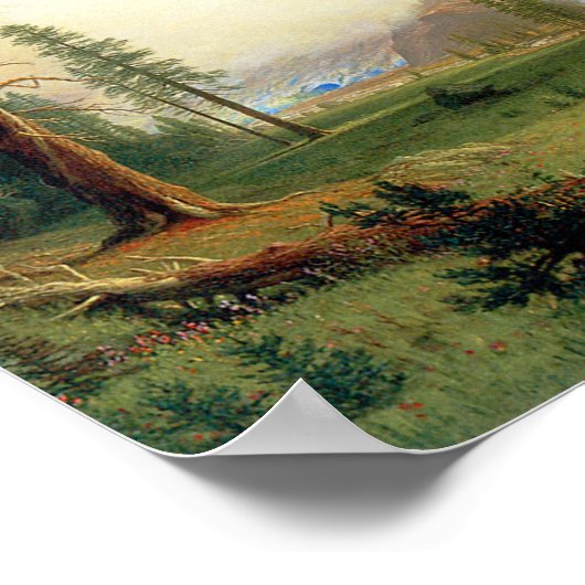 山の風景 ポスター (角)