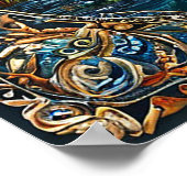 山の風景 ポスター (角)