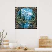 山の風景 ポスター (キッチン)