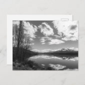 山の風景（モノクロ） ポストカード (正面/裏面)