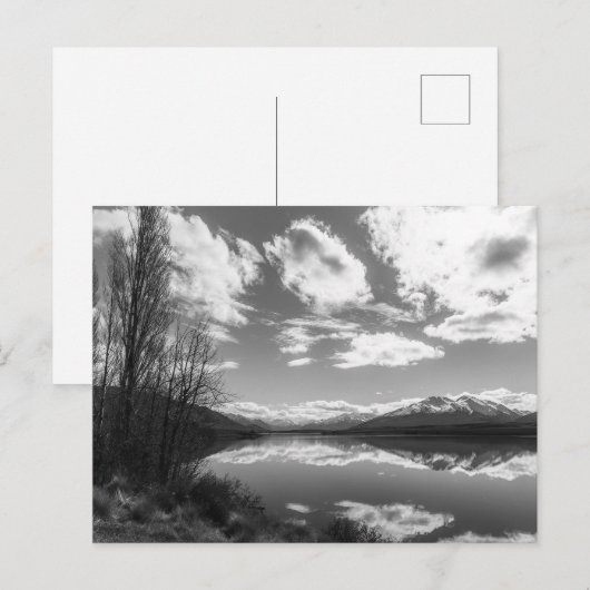 山の風景（モノクロ） ポストカード (正面/裏面)