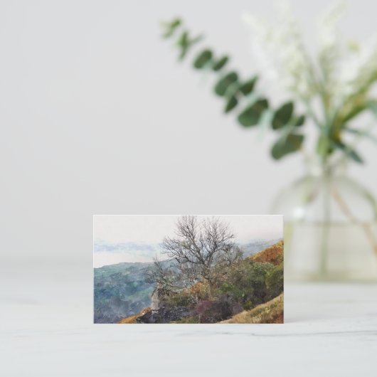 山の風景 名刺 (スタンド正面)