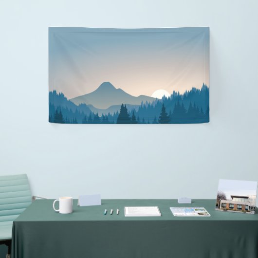 山の風景 横断幕 (トレードショー)