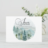 山の風景 水彩 結婚式 Save the Date セーブザデート (スタンド正面)