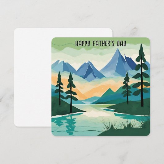 山の風景 自然 父の日のカード シーズンカード (正面/裏面)