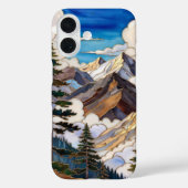 山の風景 iPhone カバー 自然の景色デザイン (裏面)