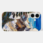 山の風景 iPhone カバー 自然の景色デザイン (裏面 (横))